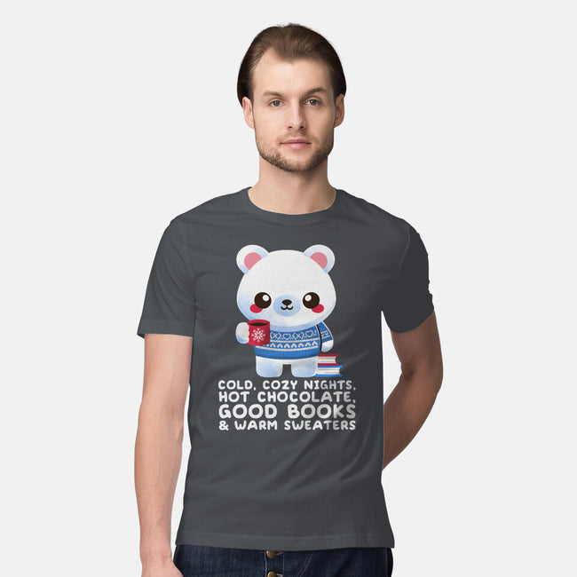 Winter Time Polar Bear-mens premium tee-NemiMakeit
