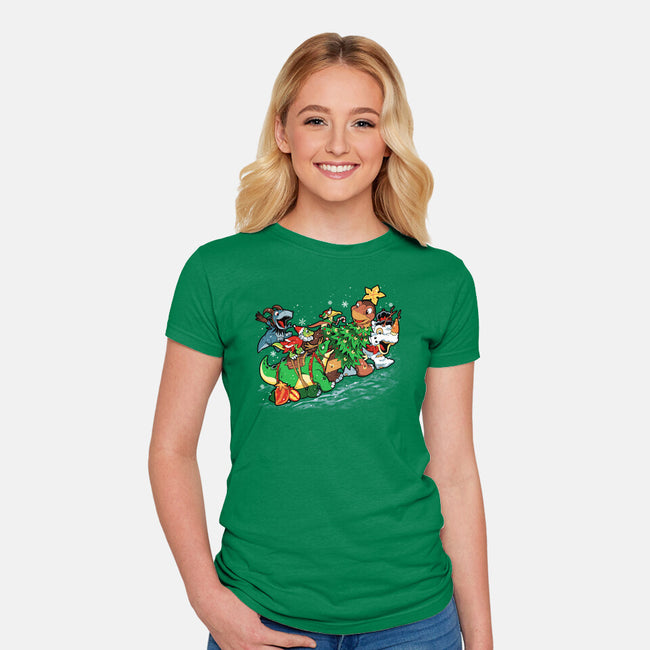 Land Before Christmastime-womens fitted tee-PrimePremne