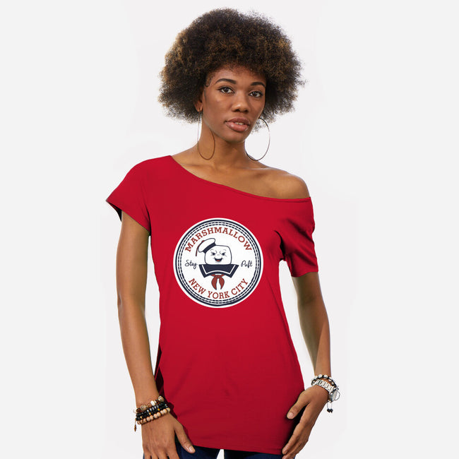 Stay Puft All Star-womens off shoulder tee-Melonseta