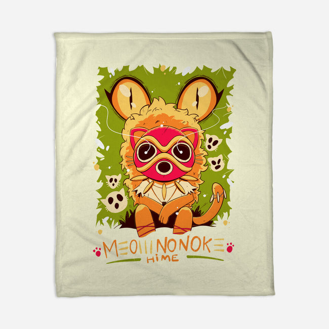 Meownonoke Hime-none fleece blanket-Kabuto Studio