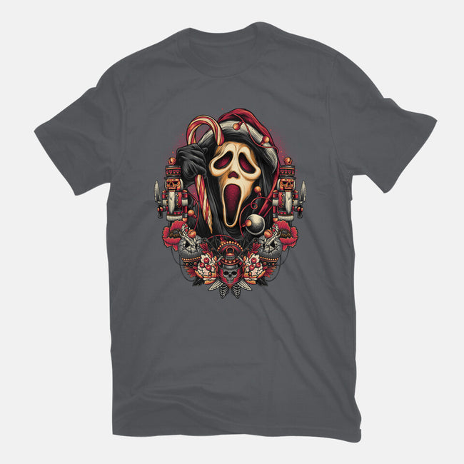 Holidays At Woodsboro-mens heavyweight tee-glitchygorilla