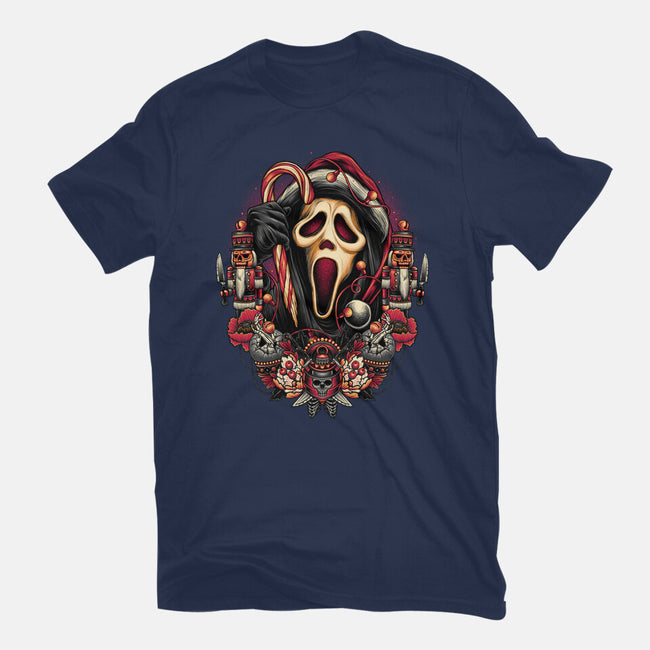 Holidays At Woodsboro-mens heavyweight tee-glitchygorilla