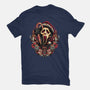 Holidays At Woodsboro-mens heavyweight tee-glitchygorilla