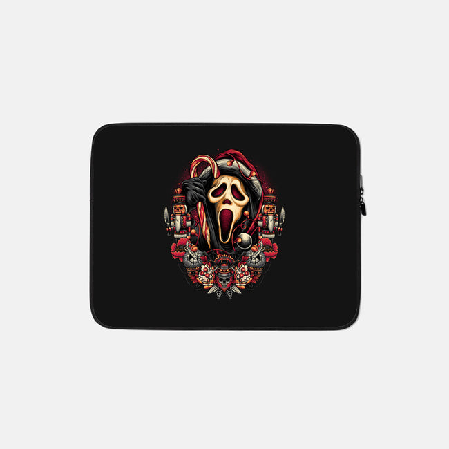 Holidays At Woodsboro-none zippered laptop sleeve-glitchygorilla