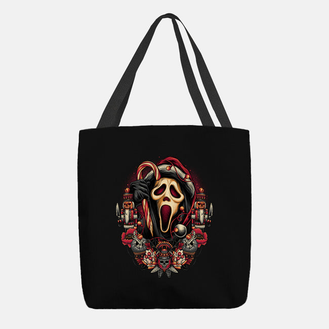 Holidays At Woodsboro-none basic tote-glitchygorilla