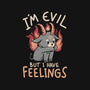 I'm Evil But I Have Feelings-womens v-neck tee-eduely