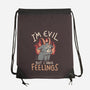 I'm Evil But I Have Feelings-none drawstring bag-eduely
