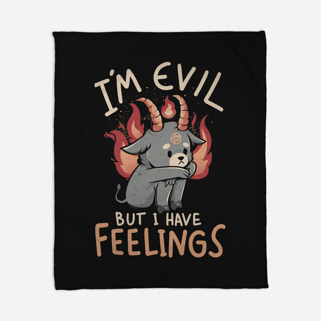 I'm Evil But I Have Feelings-none fleece blanket-eduely