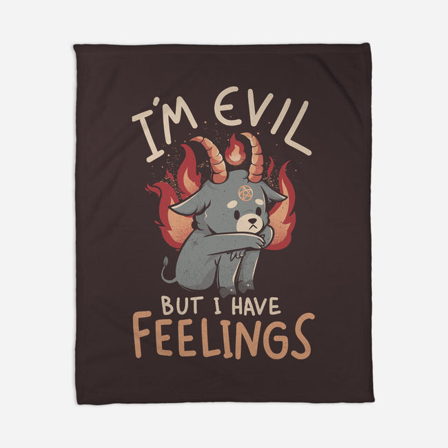 I'm Evil But I Have Feelings-none fleece blanket-eduely