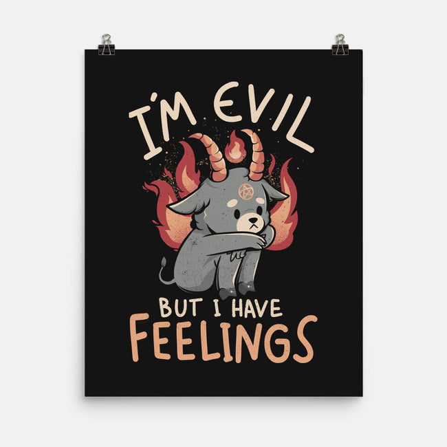 I'm Evil But I Have Feelings-none matte poster-eduely