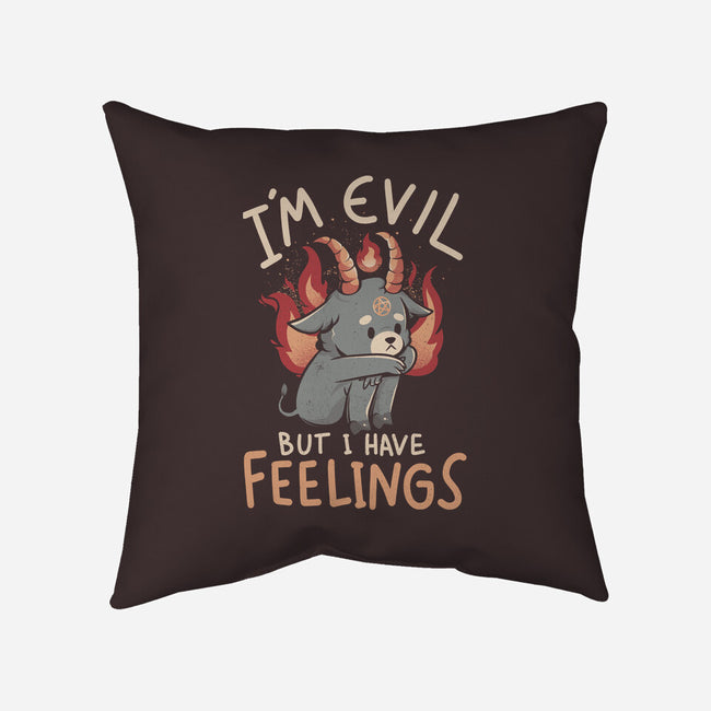 I'm Evil But I Have Feelings-none removable cover w insert throw pillow-eduely