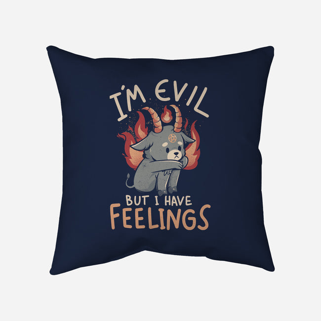I'm Evil But I Have Feelings-none removable cover w insert throw pillow-eduely