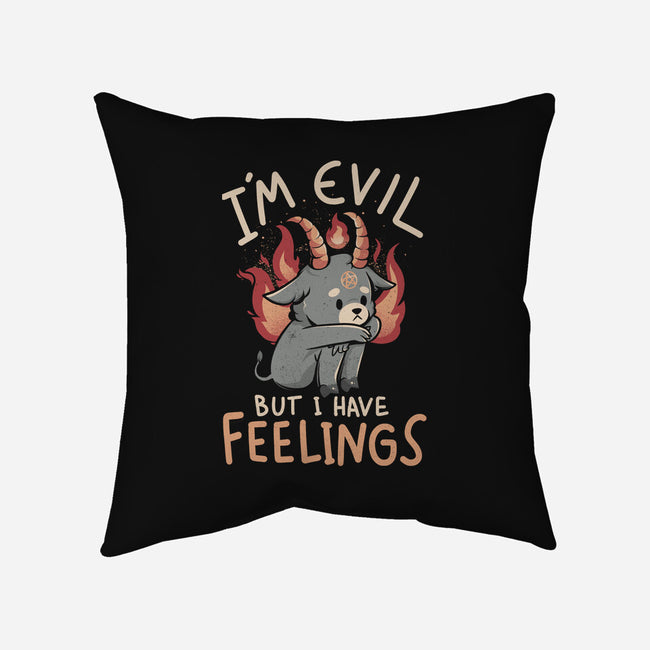 I'm Evil But I Have Feelings-none removable cover throw pillow-eduely