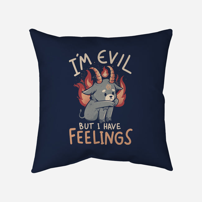 I'm Evil But I Have Feelings-none removable cover throw pillow-eduely