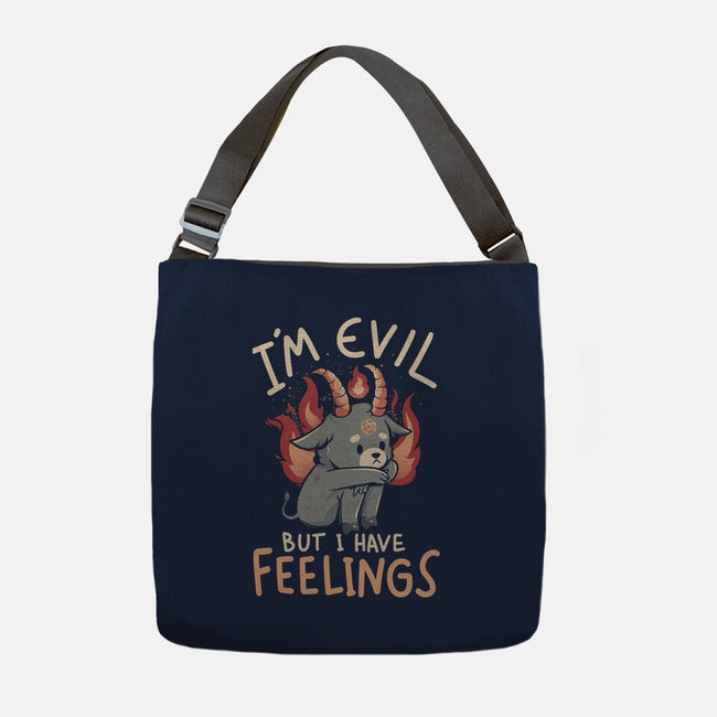 I'm Evil But I Have Feelings-none adjustable tote-eduely