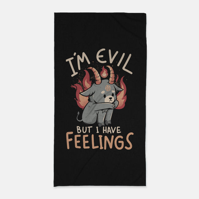 I'm Evil But I Have Feelings-none beach towel-eduely