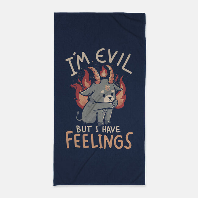 I'm Evil But I Have Feelings-none beach towel-eduely