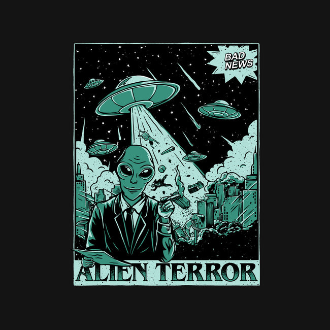 Alien Attacks The City-none glossy sticker-Slikfreakdesign