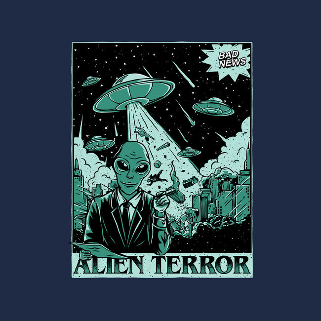 Alien Attacks The City-none polyester shower curtain-Slikfreakdesign