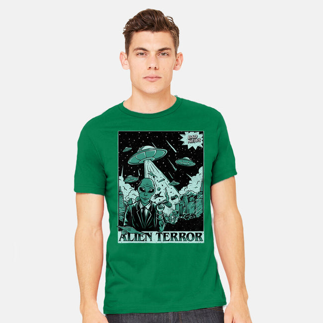 Alien Attacks The City-mens heavyweight tee-Slikfreakdesign