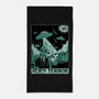 Alien Attacks The City-none beach towel-Slikfreakdesign