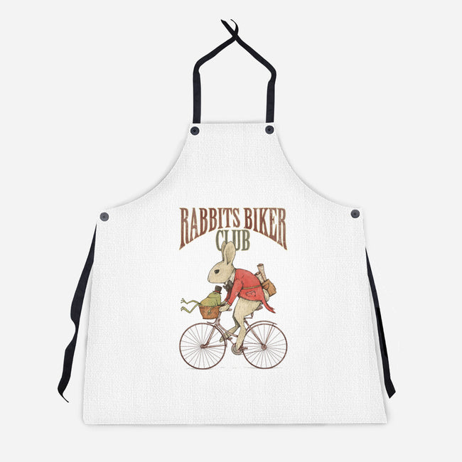 Rabbits Biker Club-unisex kitchen apron-Mike Koubou