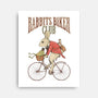 Rabbits Biker Club-none stretched canvas-Mike Koubou