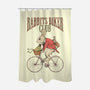 Rabbits Biker Club-none polyester shower curtain-Mike Koubou