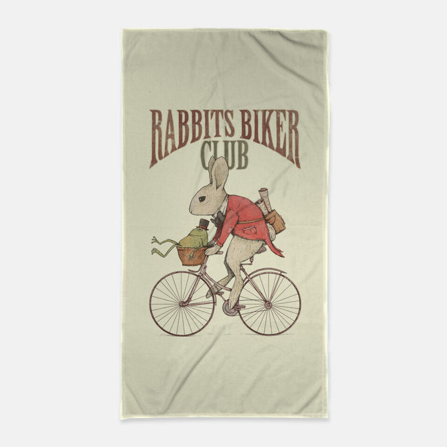 Rabbits Biker Club-none beach towel-Mike Koubou