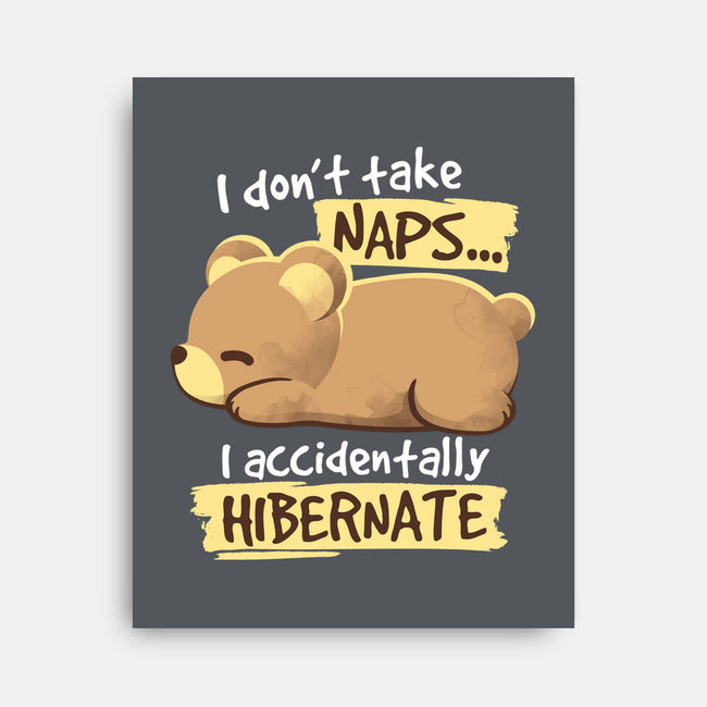 Bear Takes Naps-none stretched canvas-NemiMakeit