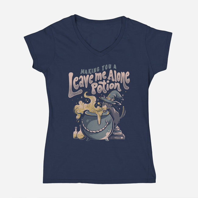 Leave Me Alone Potion-womens v-neck tee-eduely