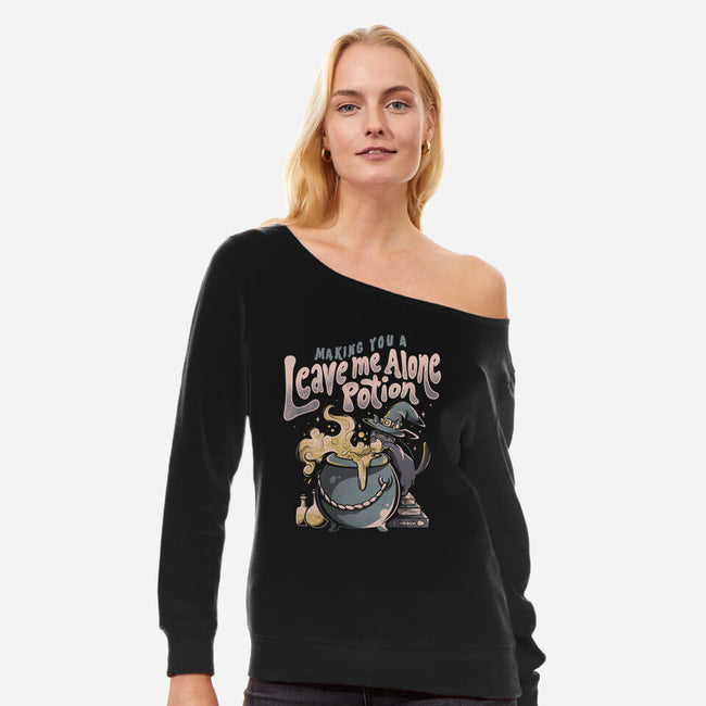 Leave Me Alone Potion-womens off shoulder sweatshirt-eduely