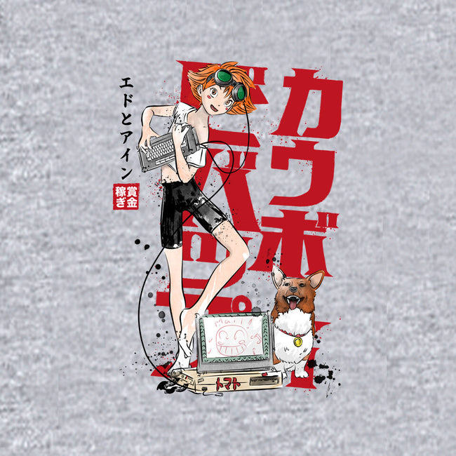 Ed And Ein Sumi-E-womens basic tee-DrMonekers