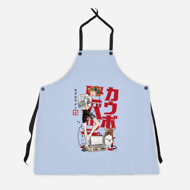 Ed And Ein Sumi-E-unisex kitchen apron-DrMonekers
