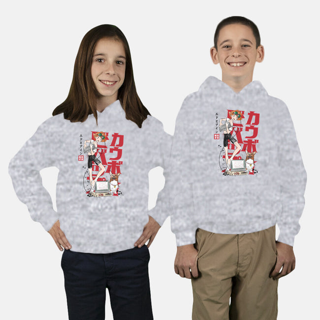 Ed And Ein Sumi-E-youth pullover sweatshirt-DrMonekers