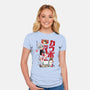 Ed And Ein Sumi-E-womens fitted tee-DrMonekers