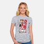 Ed And Ein Sumi-E-womens fitted tee-DrMonekers