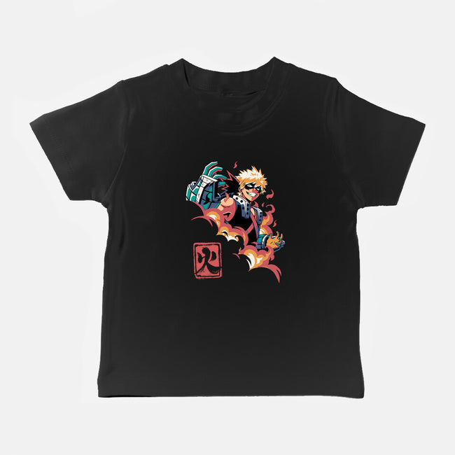 Explosion Hero-baby basic tee-Corgibutt