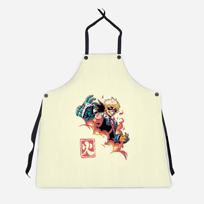 Explosion Hero-unisex kitchen apron-Corgibutt