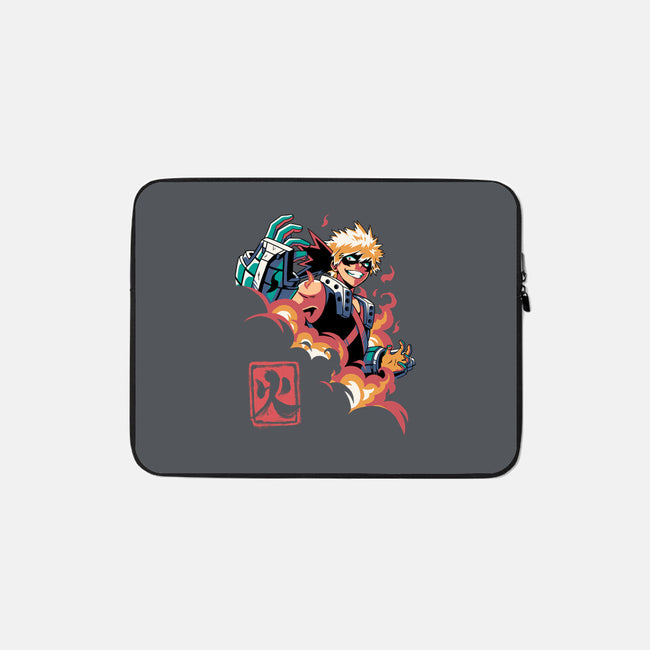 Explosion Hero-none zippered laptop sleeve-Corgibutt