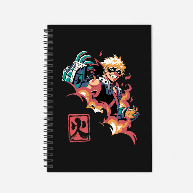 Explosion Hero-none dot grid notebook-Corgibutt