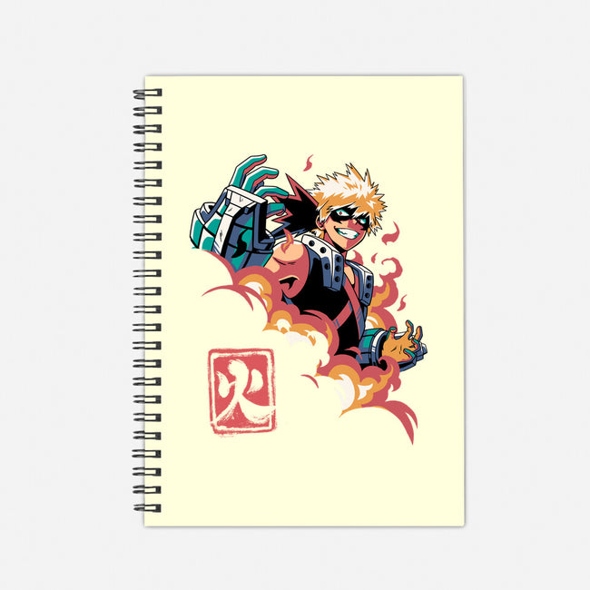 Explosion Hero-none dot grid notebook-Corgibutt