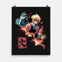 Explosion Hero-none matte poster-Corgibutt