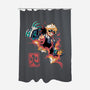 Explosion Hero-none polyester shower curtain-Corgibutt