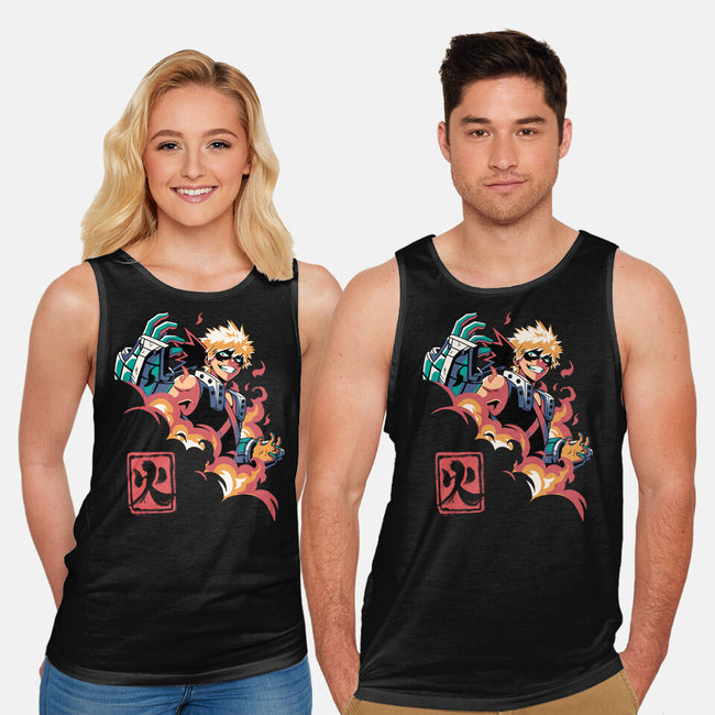 Explosion Hero-unisex basic tank-Corgibutt
