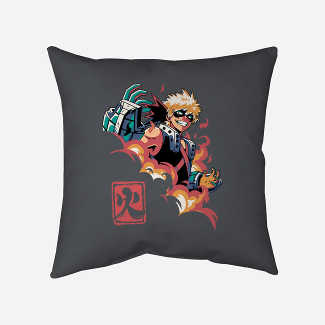 Explosion Hero-none removable cover w insert throw pillow-Corgibutt