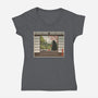 Watermelon Snack-womens v-neck tee-pigboom