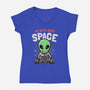 We Both Need Space-womens v-neck tee-eduely