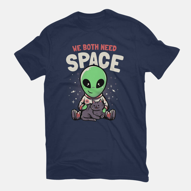 We Both Need Space-womens fitted tee-eduely