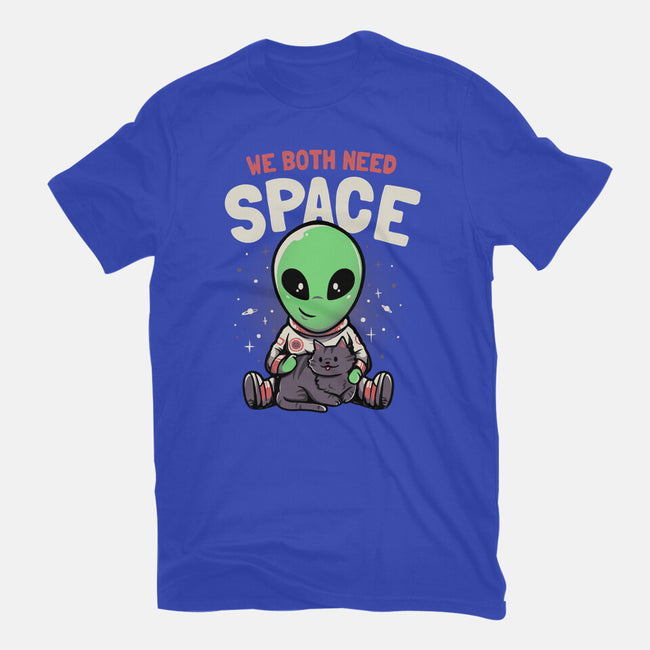 We Both Need Space-womens fitted tee-eduely